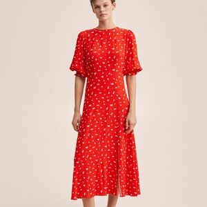 Mango Flower Print Dress